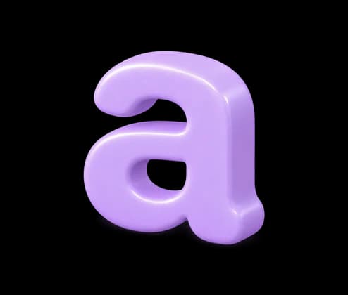 A large lowercase letter a
